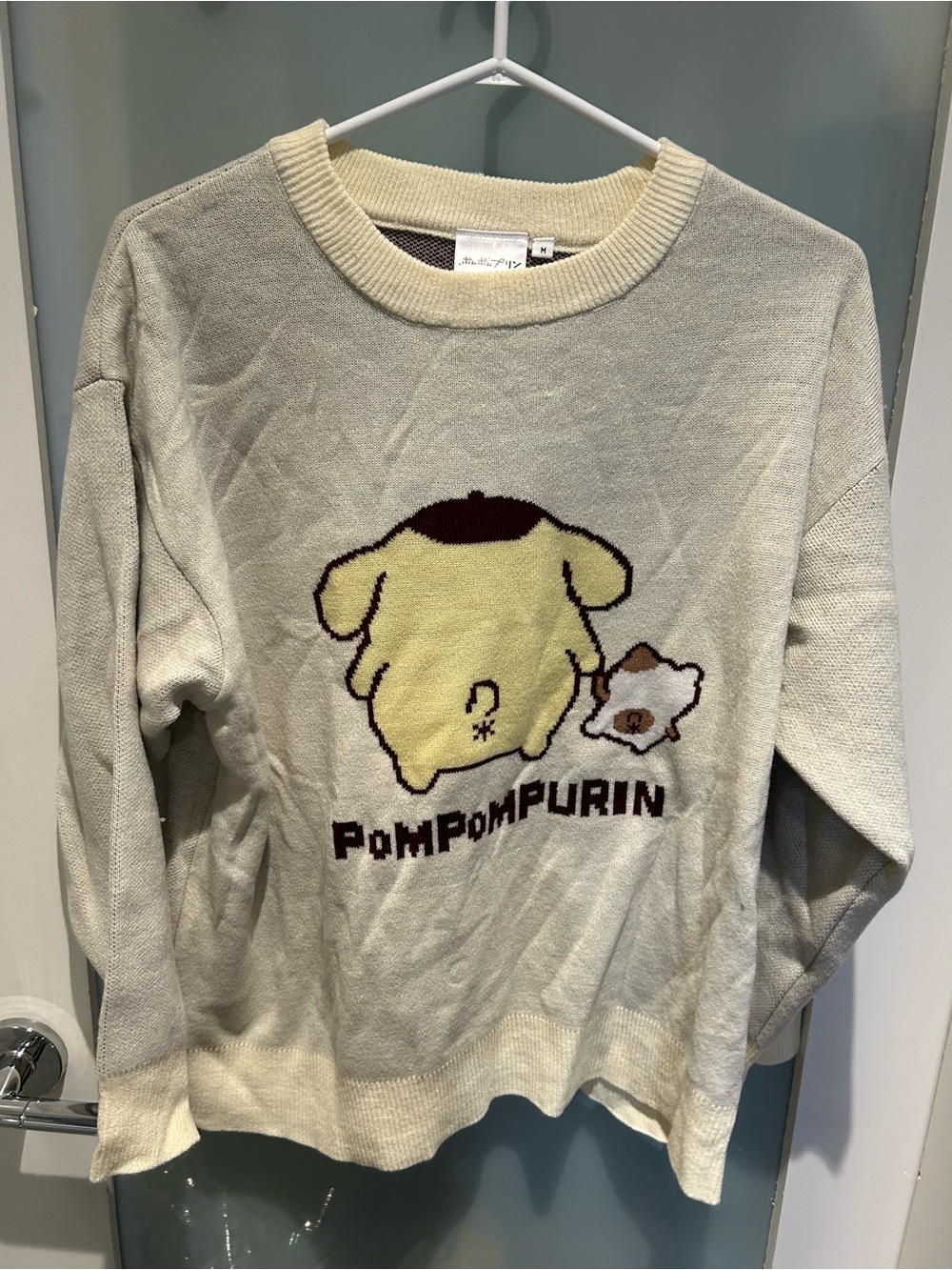 Sanrio Pompompurin Cream and Yellow Character Crewneck